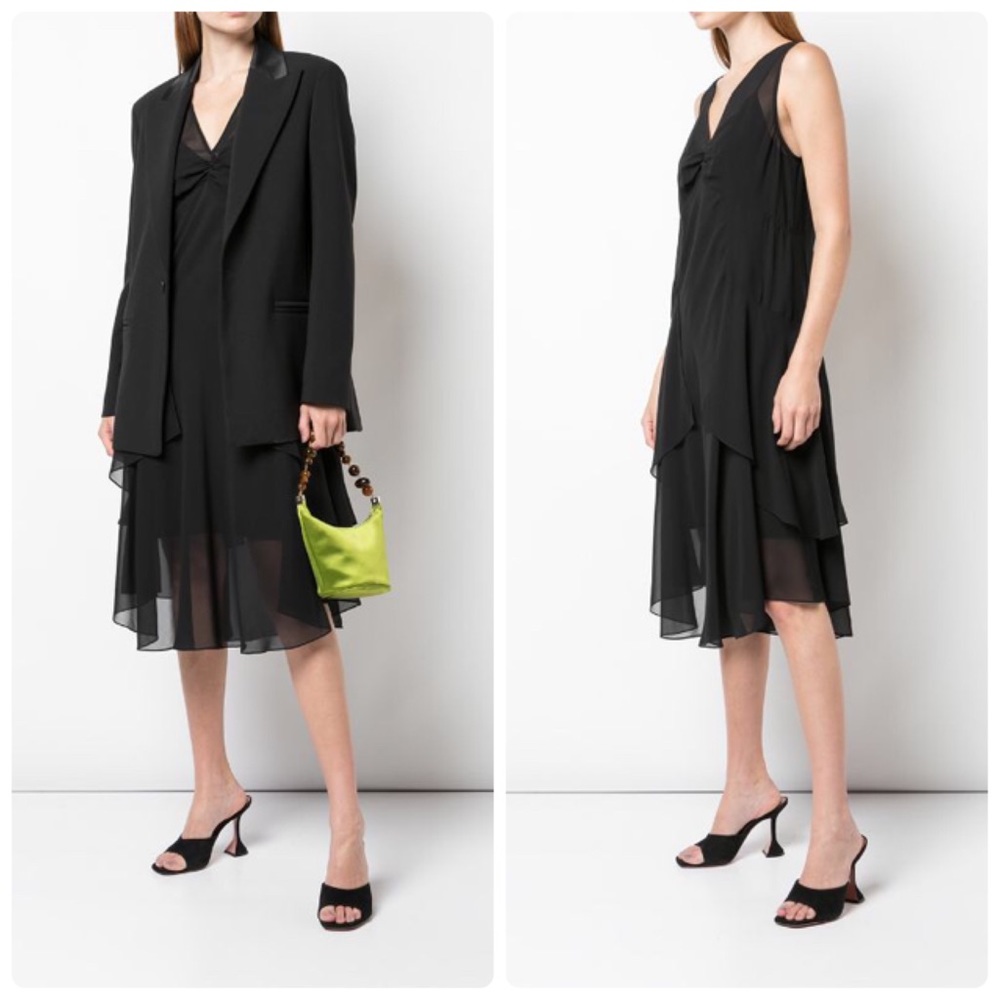 Opening Ceremony 100% Silk Asymmetrical Dress (Black)
